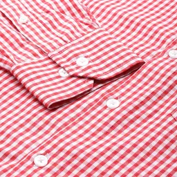 Hancock Men Slim Fit Gingham Checks Wrinkle Resistant Opaque Formal Shirt image 4