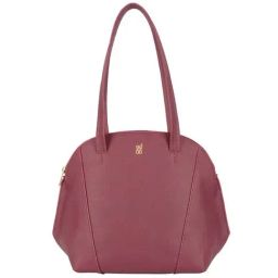 Baggit Maroon Solid Medium Bowler Bag-picture-11