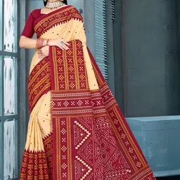 ETHNIC ODISHA HANDLOOM Women Ethnic Motifs Pure Cotton Sambalpuri Saree-image-65