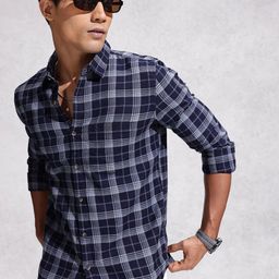 WROGN Tartan Checks Pure Cotton Casual Shirt-picture-18
