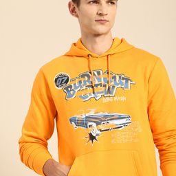 Being Human Brand Logo Printed Hooded Sweatshirt-picture-29