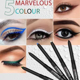 PERPAA Intense Set Of 2 Kohl Kajal Pencil - 0.35g Each - Black-Brown image 3