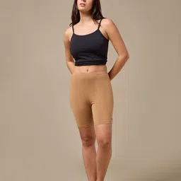 urban adventure Solid Women Beige Cycling Shorts image 3