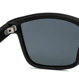 vincent chase eyewear Vincent Chase By Lenskart | Matte Black Full Rim Square Branded Latest and Stylish Sunglasses | 100% UV Protected | Men & Women | Medium | VC S14458 image 3