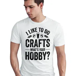 Seekbuylove Typography Printed Round Neck Short Sleeves Bio Finish Pure Cotton T-shirt-picture-31