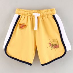 ToffyHouse Cotton Knit Mid Thigh Length Shorts Sail Ship Print  - Golden-picture-9