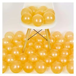 Bubble Trouble Gold Metallic balloons for party decoration  Gold  Pack of -100-picture-40