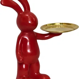 MISS PEACH Red Storage Big Rabbit Showpiece image 3
