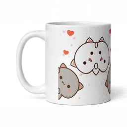 Mr UVD White & Grey Graphic Printed Ceramic Glossy Mug - 350 ml-picture-24