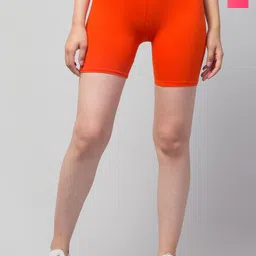 DRAXSTAR Women Pack Of 2 Skinny Fit Low-Rise Cycling Sports Shorts-image-78