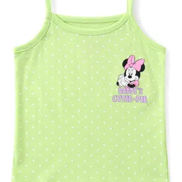 Babyhug Disney Singlet Sleeves Slips with Polka Dots & Minnie Mouse Print Pack of 3 - Pink Purple & Green image 4