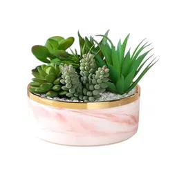 TAYHAA Pink 1 Pieces Croton Artificial Plant With Pot image 3
