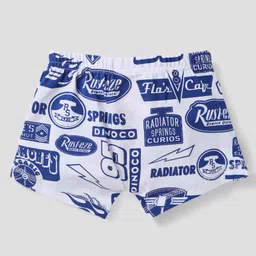 Babyhug Disney Single Jersey Knit Trunks With Cars Graphics Pack of 3 - White image 5