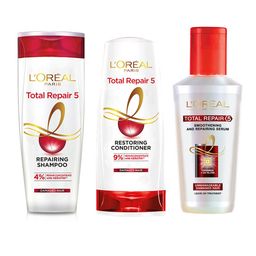 LOreal Paris Total Repair 5 Shampoo 340 ml + Conditioner 180 ml + Hair Serum 40 ml-picture-34