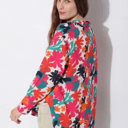 Vero Moda Multicolor Viscose Floral Print Shirt image 3