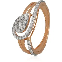 Malabar Gold and Diamonds 18k Rose Diamond Ring for Women-picture-11