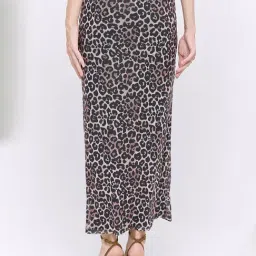Cover Story Black Print Midi Skirt image 2