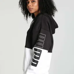 Puma Black & White Color-Block Hoodie image 3