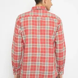 Duke Red Blended Slim Fit Checkered Shirt image 2