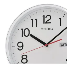 SEIKO unique white plastic wall clock image 3