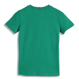 Tommy Hilfiger Kids Green Printed Regular Fit T-Shirt image 2