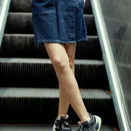 SALT Attire Blue Plain Skort-image-43