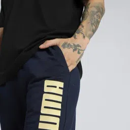 Puma Blank India Puma Blank India Navy Slim Fit Printed Trackpant image 4