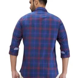 Colorplus Blue Slim Fit Checks Shirt image 2