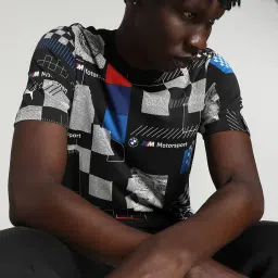 Puma Black Cotton Regular Fit Printed T-Shirt image 3