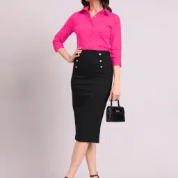 Powersutra Black Regular Fit Skirt image 4