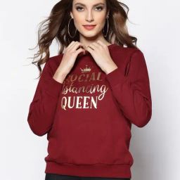 Sera Maroon Cotton Printed Sweatshirt-picture-21