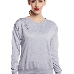 Belle Fille Grey Embellished Sweatshirt-image-36