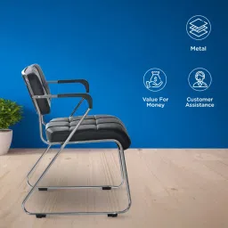 Nilkamal Contract Black Foam Contract with Arm image 3