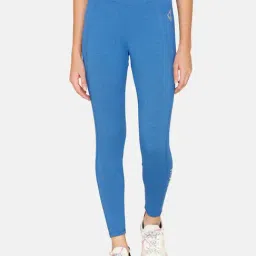 Zelocity High Rise Cotton Rich Leggings - Bright Cobalt-image-73