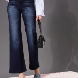 DOLCE CRUDO Navy Bootcut Jeans-picture-20