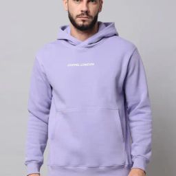 GRIFFEL Purple Full Sleeves Hooded Sweatshirt-picture-8