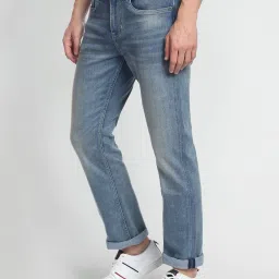 U.S. Polo Assn. Light Blue Lightly Washed Straight Fit Jeans image 3