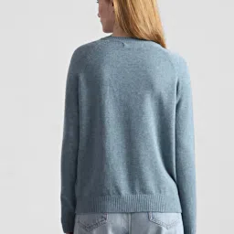 Only Teal Regular Fit Pullover image 3