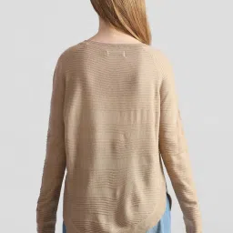 Only Beige Regular Fit Pullover image 3
