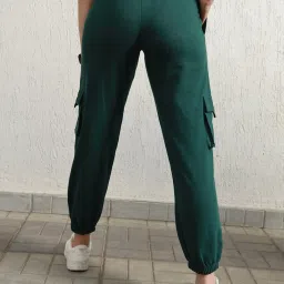 Hubberholme Green Cotton Graphic Print Joggers image 2