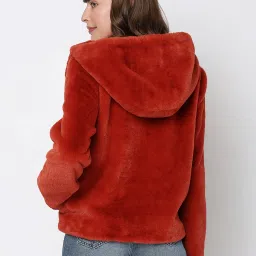 Vero Moda Red Regular Fit Hooded Jacket image 3