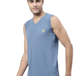 Vimal Jonney Grey Regular Fit Tank Tee image 3