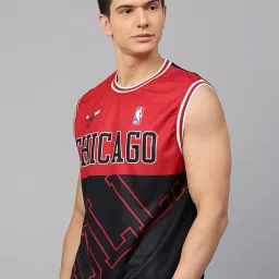 Shop The Arena Chicago Bulls Black Oversized Printed Jersey image 3