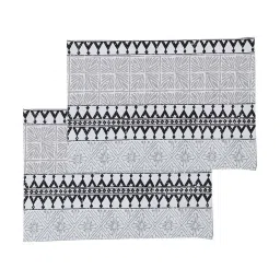 House This Alankaar Grey & Black Cotton Placemats - Set of 2 image 2