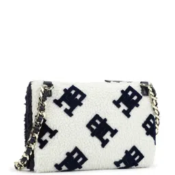 Tommy Hilfiger Black & White Fur Medium Cross Body Bag image 3