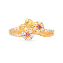 Malabar Gold and Diamonds 22k Hallmarked Floral Yellow Gold Ring for Women image 3