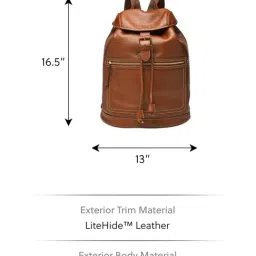 Fossil Fletcher Brown Medium Leather Backpack image 5