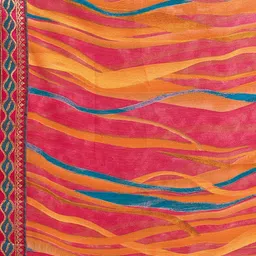 SANISA Poly Chiffon Designer Saree image 5