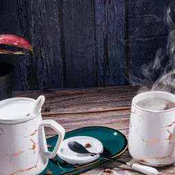 Gibox Green Ceramic Ceramic Cups And Saucers - Set Of 2-picture-18