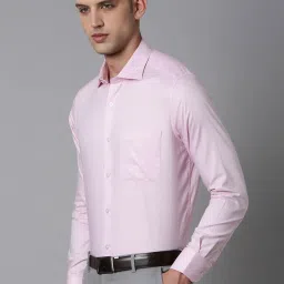 Louis Philippe Pink Cotton Regular Fit Shirt image 3
